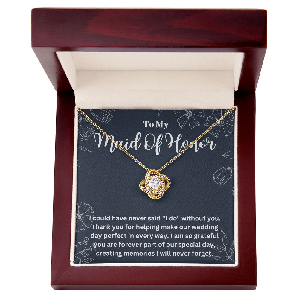Maid of Honor Necklace - A Token of Appreciation - A Thoughtful Gift for the Bride's Right-Hand Woman-