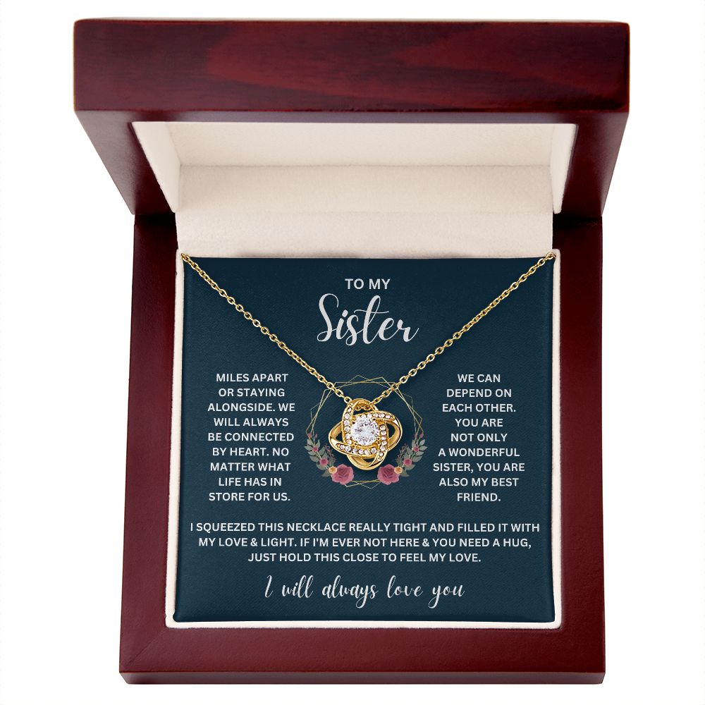 Sisters Necklace with Personalized Message Card - Meaningful Gift for Sisters from Sister