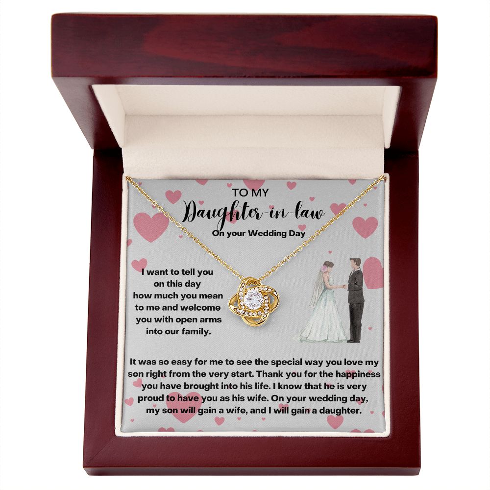 Beautiful Necklace for Daughter-in-Law with Special Message - Show Your Love and Appreciation - Daughter-in-Law Necklace with Message Card