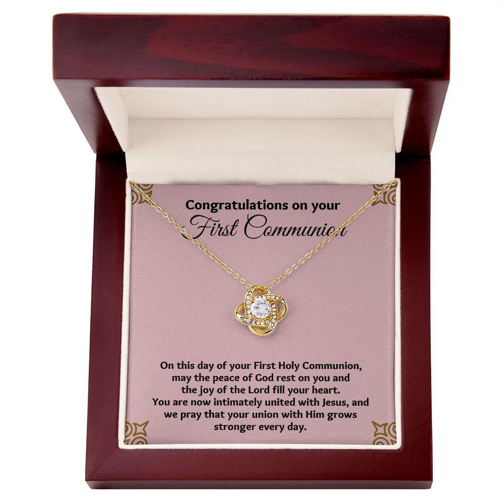 "Celebrate Your Daughter's First Communion with Unique and Personalized Gift Necklace"