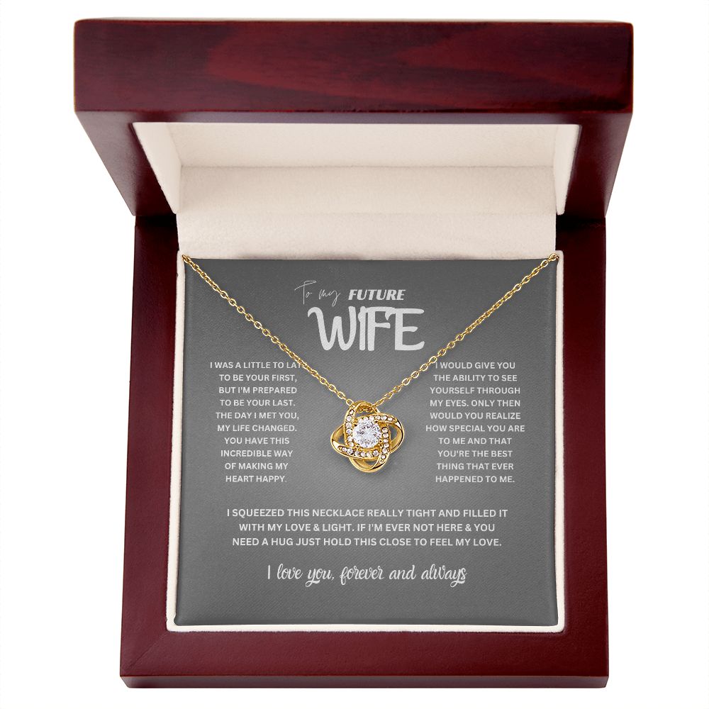 To My Beautiful Future Wife Necklace - A Thoughtful Gift for Your Fiancé | Unique Message Card Included"
