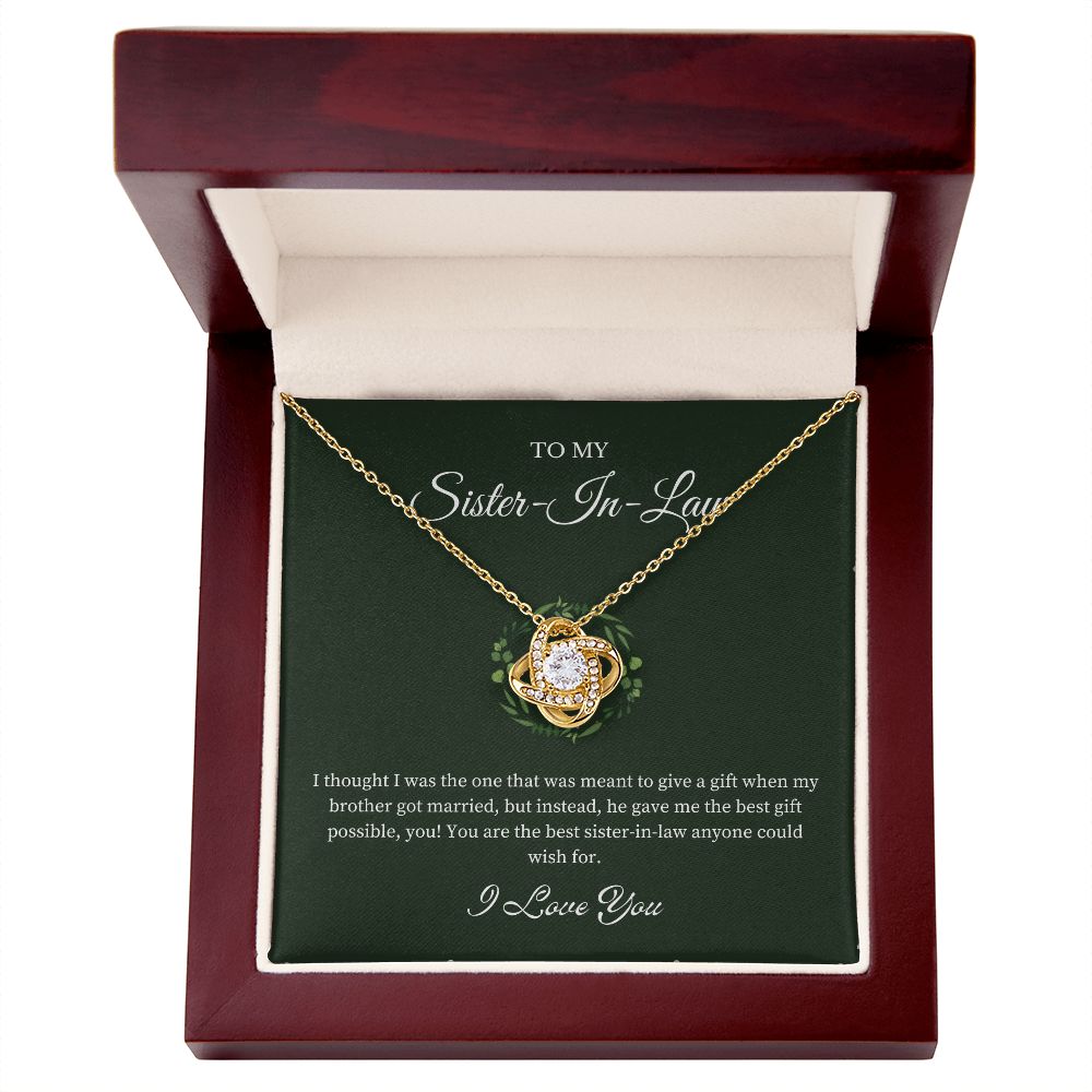 To My Sister-In-Law Necklace - Elegant Gift with a Meaningful Message, Sister in Law Gift from Bride, Gift for Sister in Law SNJW23-240207