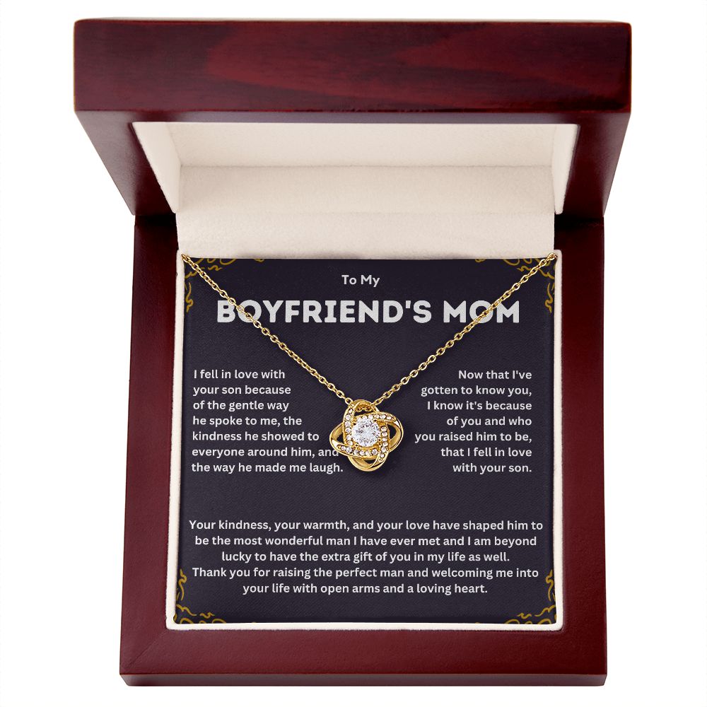 Eternal Love Boyfriend's Mom Necklace - A Gift of Endless Love and Appreciation  - A Thoughtful Gift of Gratitude and Love