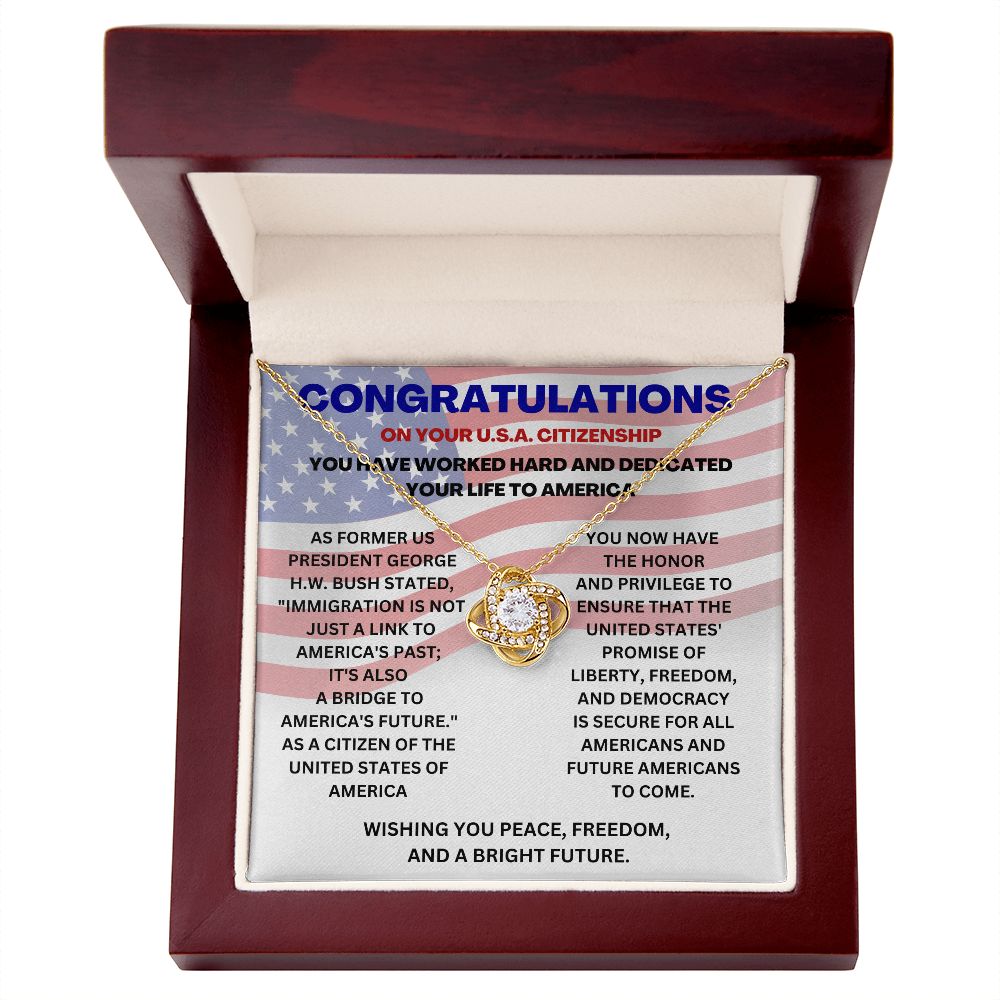 Celebrate Your New Citizenship with Our Elegant US Citizenship Gifts Necklace - Meaning for Any Occasion