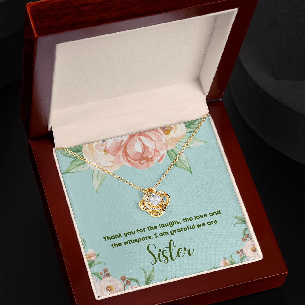 Sisters Necklace with Personalized Message Card - Meaningful Gift for Sister - A Heartfelt Gift to Brighten Your Loved One's Day