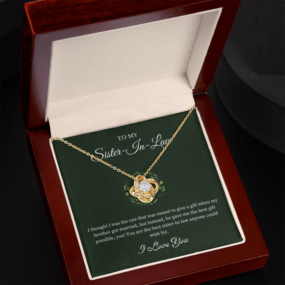 To My Sister-In-Law Necklace - Elegant Gift with a Meaningful Message, Sister in Law Gift from Bride, Gift for Sister in Law SNJW23-240207