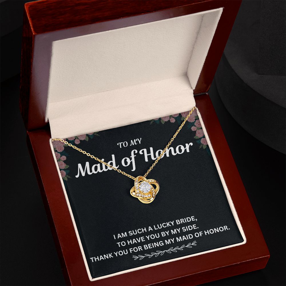 Elegant Maid of Honor Necklace - A True Friend Deserves the Best - A Heartfelt Gift for Your Maid of Honor