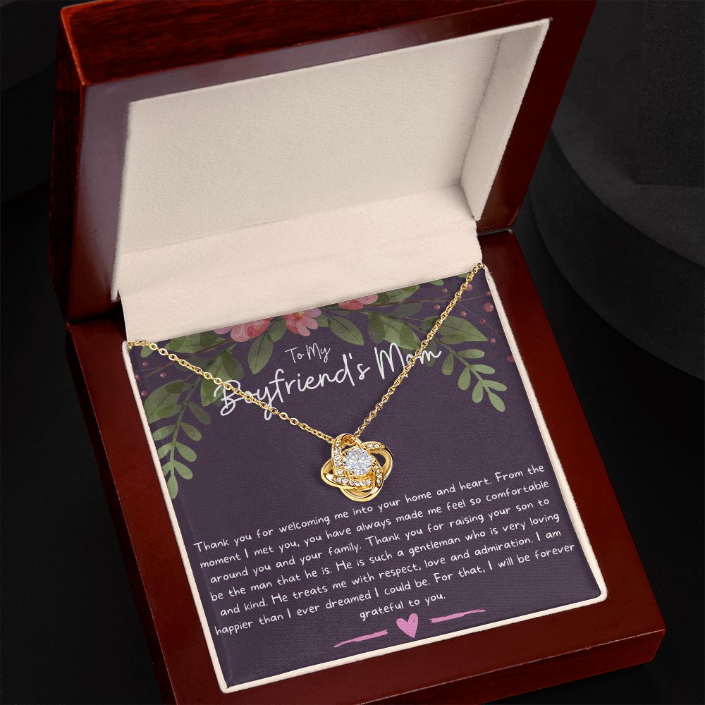 To My Boyfriend's Mom Necklace - Meaningful Boyfriend Mom Gift for Mother's Day and Beyond - The Perfect Necklace for Your Boyfriend's Mom