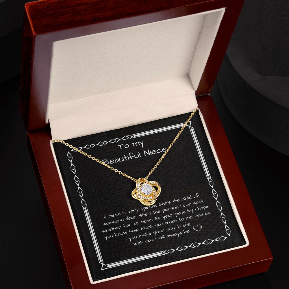 The Love Knot Necklace Gift for Niece from aunt, Niece Birthday Gift W8-TN0E-8LIJ B09MF4RKRP