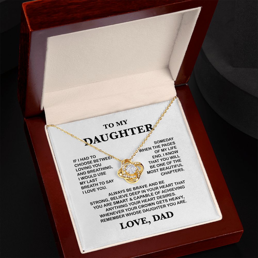 To My Daughter Necklace from Dad, Birthday Gifts For Daughter Necklace,  Gifts For Daughter From Dad,
