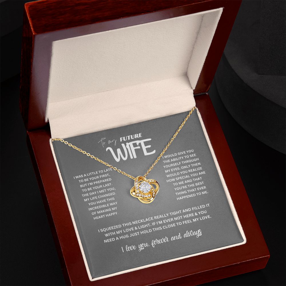 To My Beautiful Future Wife Necklace - A Thoughtful Gift for Your Fiancé | Unique Message Card Included"
