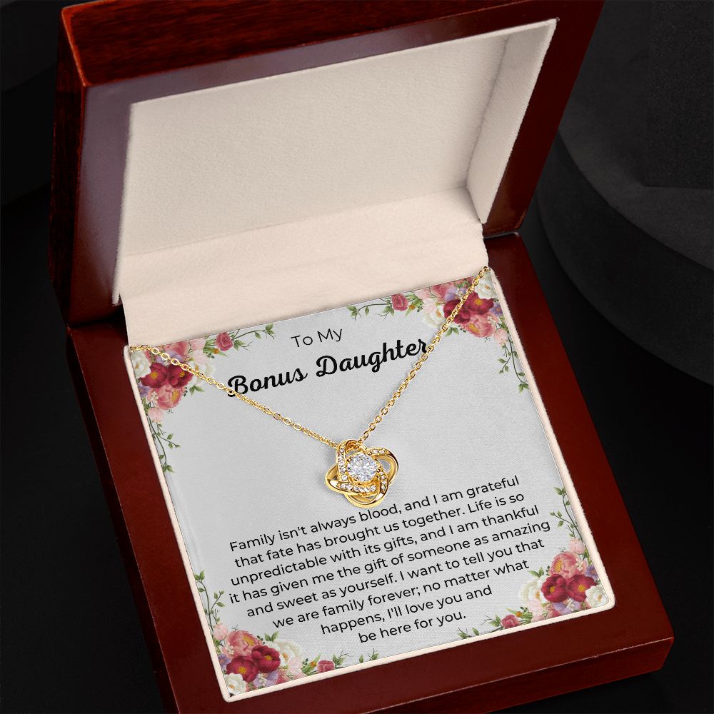 Bonus Daughter Gift - Express Your Love to Your Bonus Daughter with Our Sterling Silver Necklace, Stepmom, Stepdad to daughter, Bonus Daughter Necklace SNJW23-010321