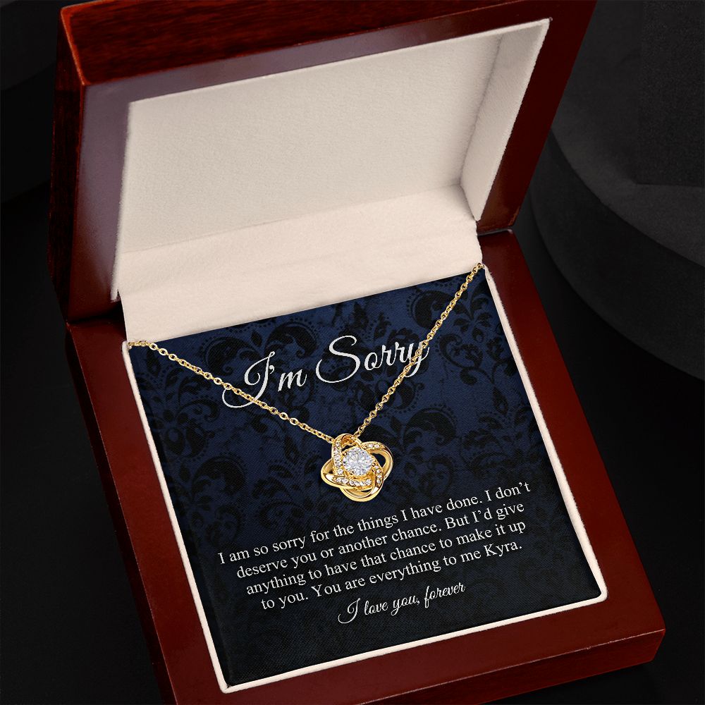 Love Knot, Apology Gift For Her, Forgiveness Gift, I'm Sorry Necklace JWSN110634 (Custom 1512)