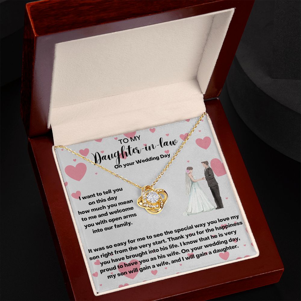 Beautiful Necklace for Daughter-in-Law with Special Message - Show Your Love and Appreciation - Daughter-in-Law Necklace with Message Card