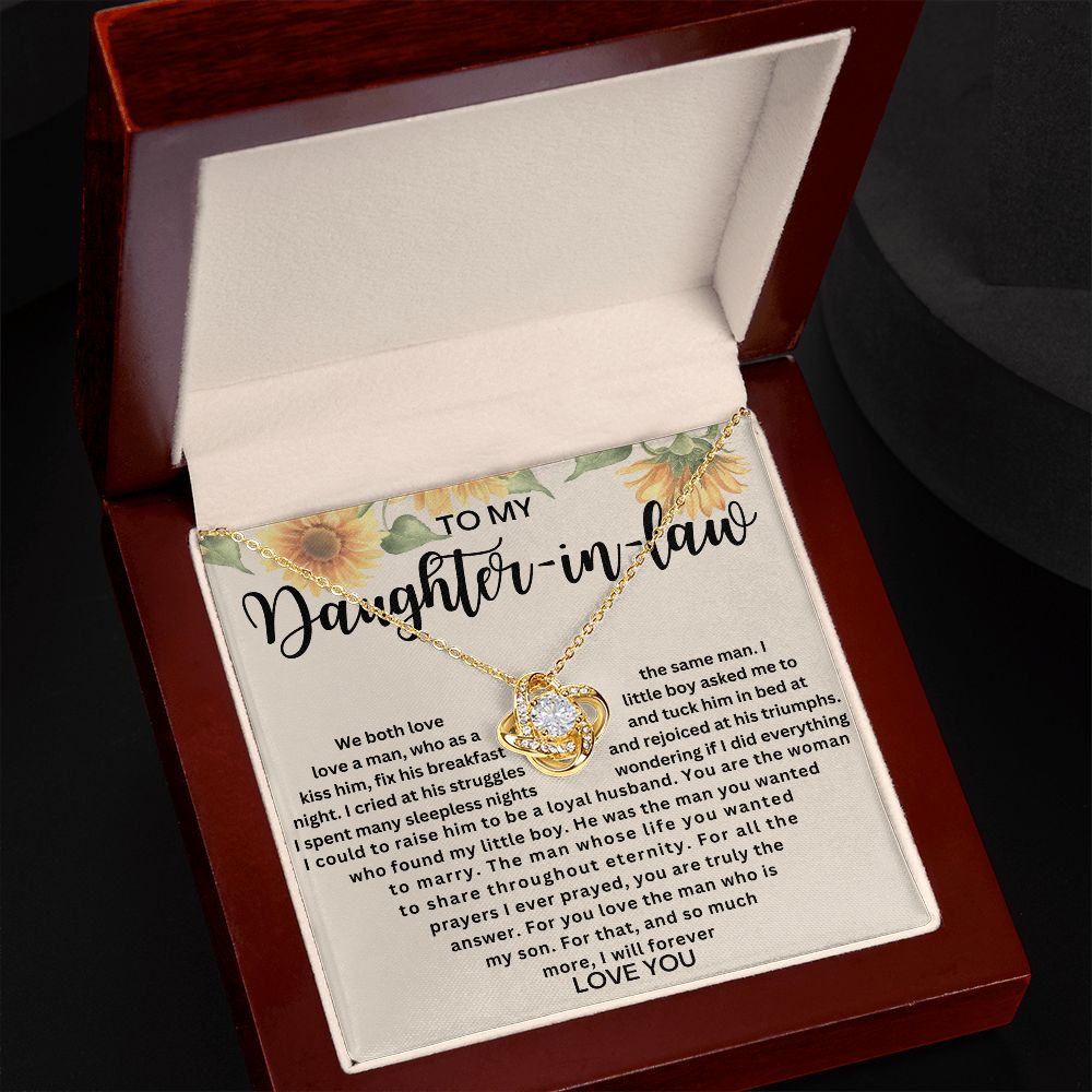 Elegant Daughter-in-Law Necklace - Meaning Gift for Mother-in-Law, Birthday, Christmas, or Any Occasion