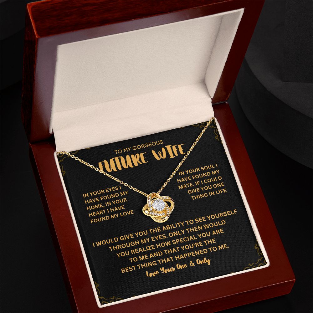To My Beautiful Future Wife Necklace - A Heartfelt Gift That Will Make Her Heart Melt | Unique Message Card Included