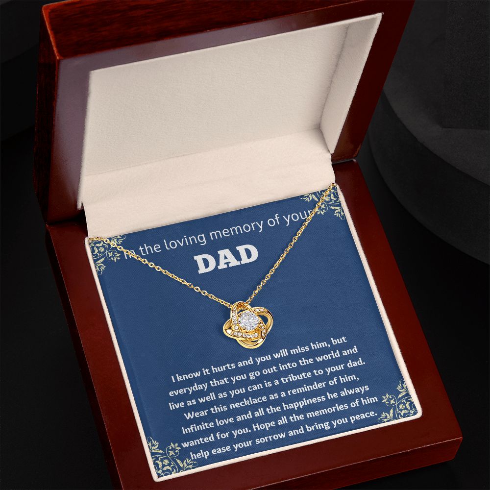 Loss of Dad Memorial Necklace - Sympathy Gift for Grieving Family Members