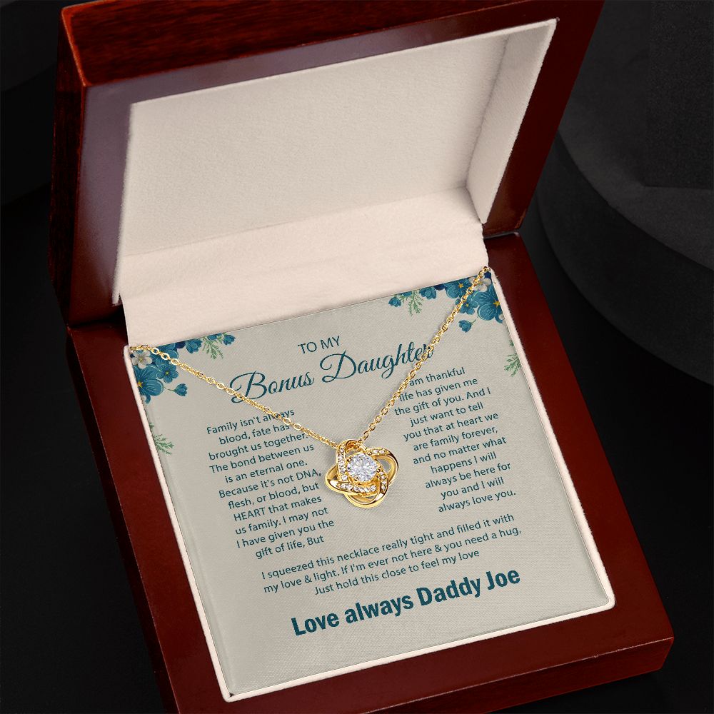 Bonus Daughter Gift, To my Bonus Daughter,Step daughter Gifts from Stepmom,Stepdaughter Gift, Bonus Daughter, Bonus Daughter Necklace JWSN110736 (Custom)