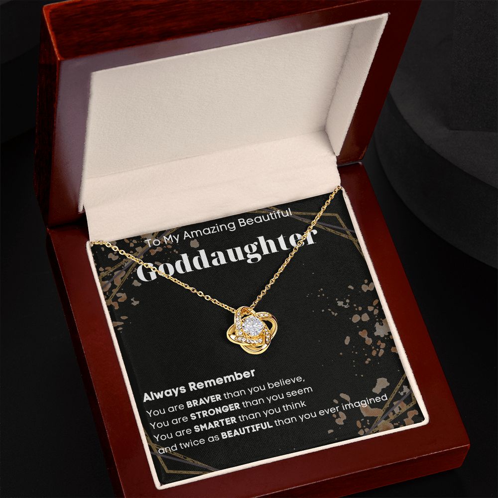 Goddaughter Gift from Godmother - Beautiful Necklace with Heartwarming Message Card - Thoughtful Necklace and Personalized Message Card Combo