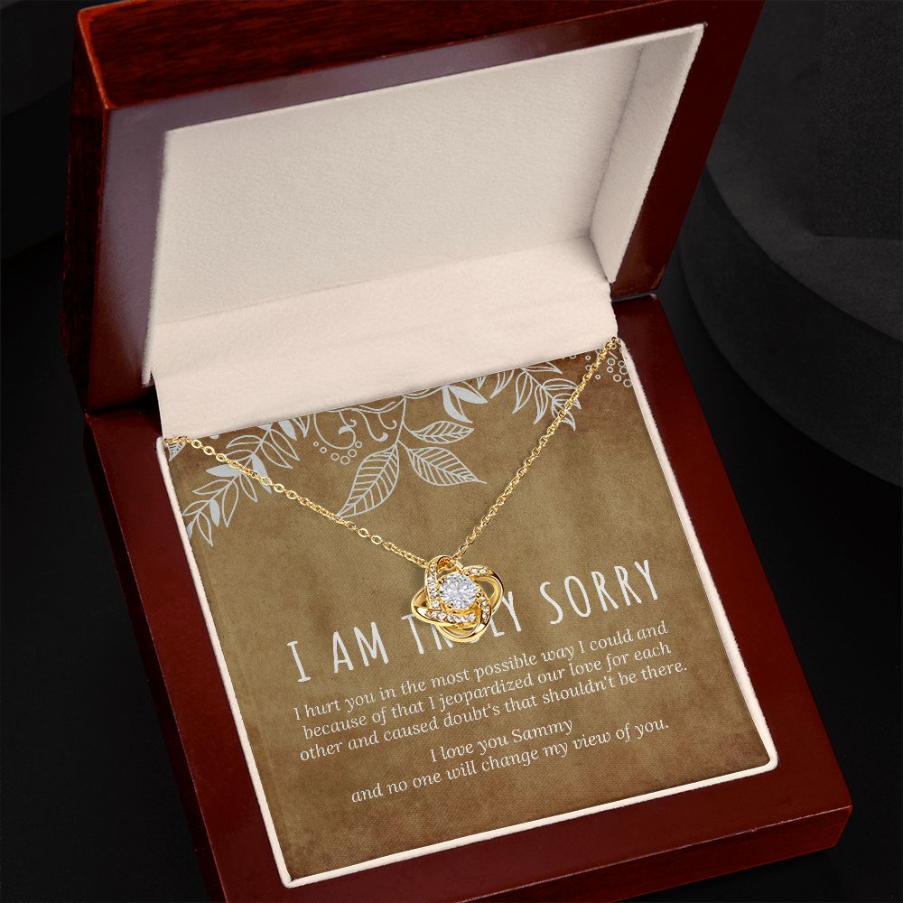 I'm Sorry Gift, Sorry Card, Apology Necklace, Sorry Gift Wife, Sorry Gift Girlfriend, Sorry Gift Friend, Forgive me Jewelry, Sorry Partner