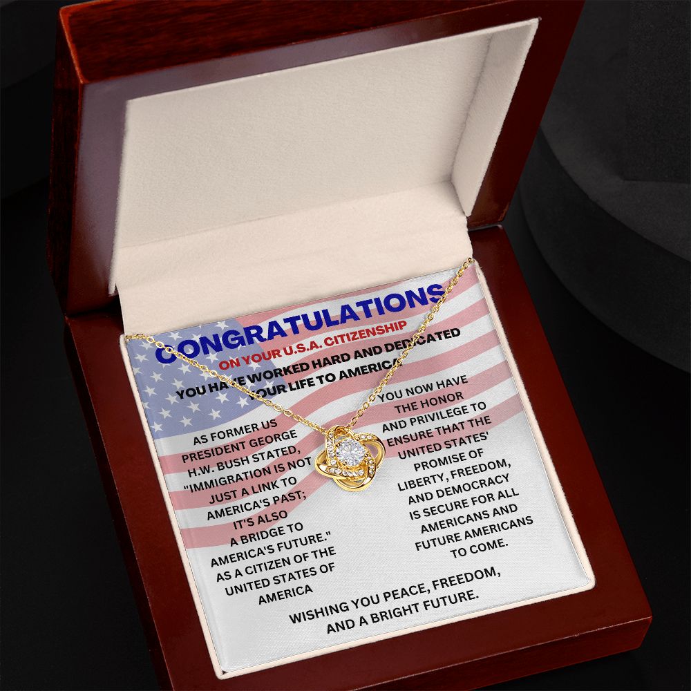 Celebrate Your New Citizenship with Our Elegant US Citizenship Gifts Necklace - Meaning for Any Occasion