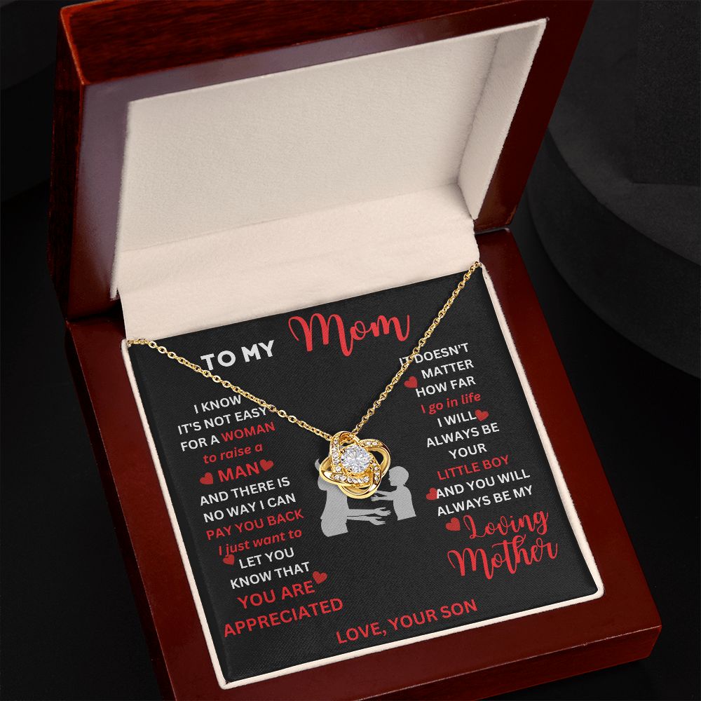 Heartwarming Gifts for Mom from Son – Thoughtful Necklace with Personalized Message Card