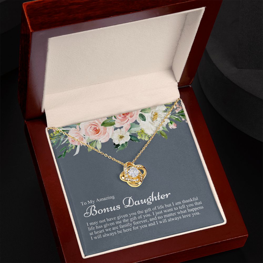 To My Bonus Daughter Necklace, Bonus Daughter Gift, Step Daughter Gift from Stepmom, Step Daughter Gift from Step Dad, Stepdaughter Pendant Necklaces Styles Necklace