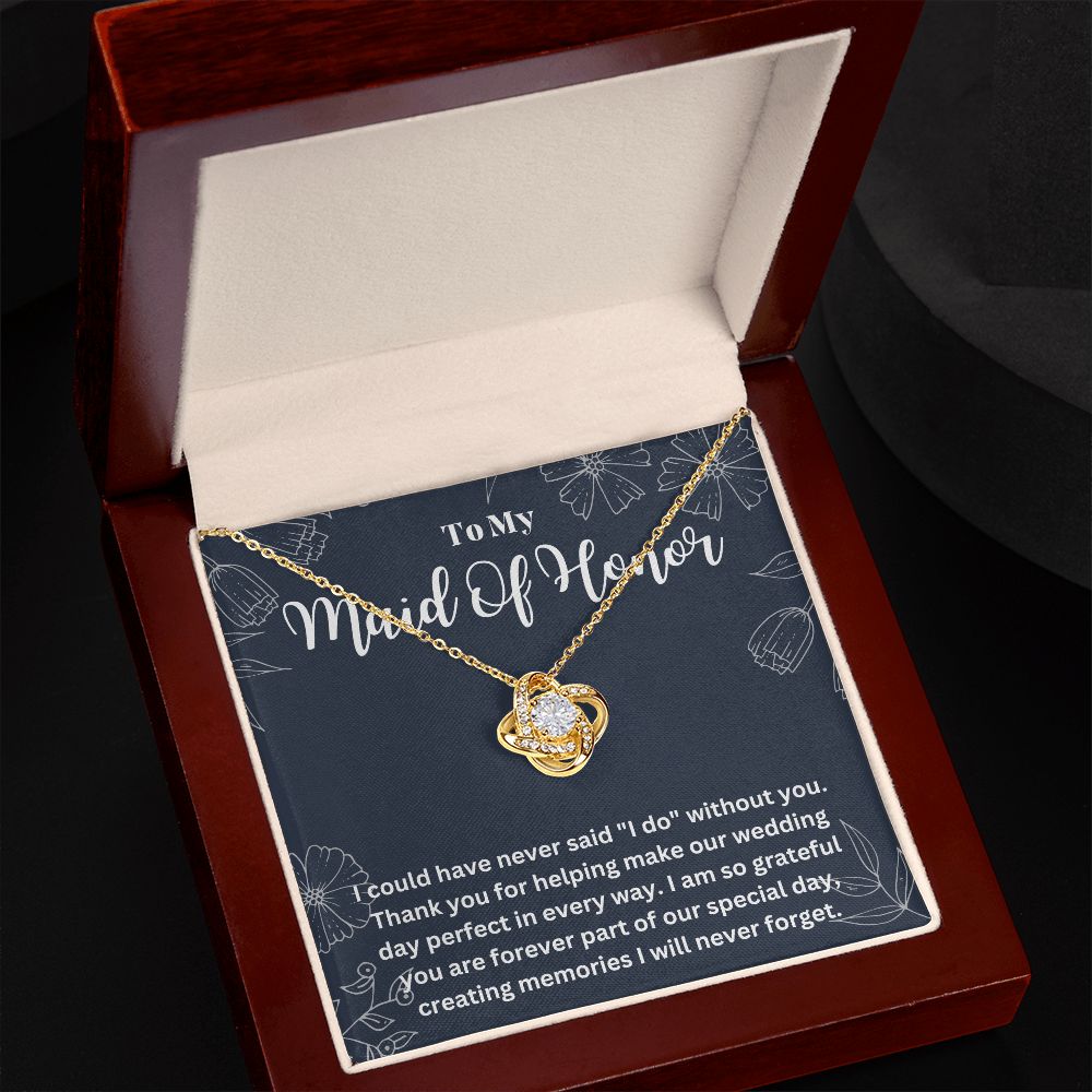 Maid of Honor Necklace - A Token of Appreciation - A Thoughtful Gift for the Bride's Right-Hand Woman-