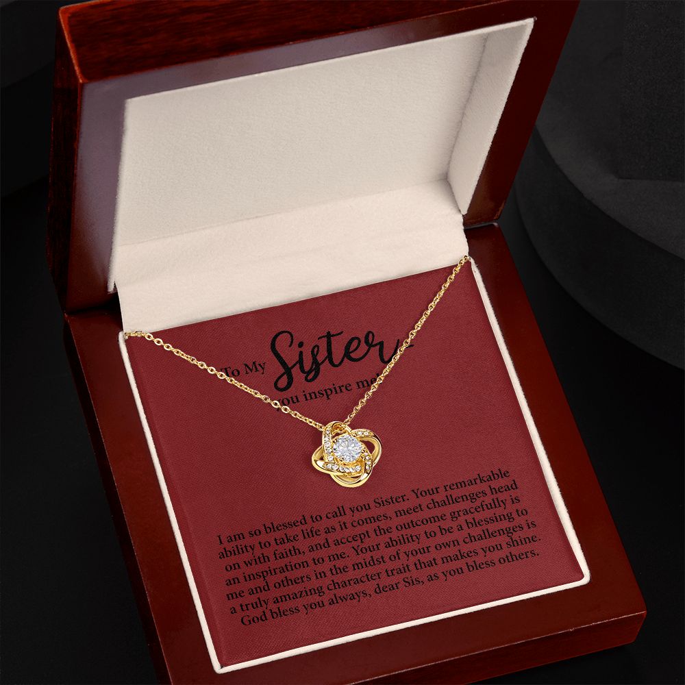 The Love Knot Necklace Sister Gift B09QFPVFDL