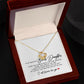 To My Beautiful Bonus Daughter, Love Knot Necklace, Bonus Daughter Gifts, Adopted Daughter Necklace From Unbiological Mom