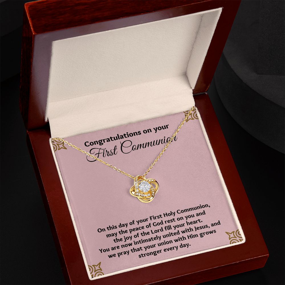 "Celebrate Your Daughter's First Communion with Unique and Personalized Gift Necklace"
