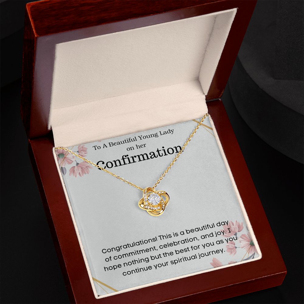 The Meaningful Confirmation Gifts for Your Loved Ones, Confirmation Gifts for Girls, Personalized Gifts for Her, Love Knot, Confirmation Necklace SNJW23-280206