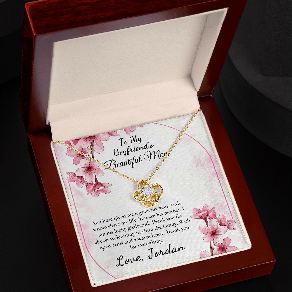Boyfriend Mom Necklace, Gift for Boyfriend Mother, Birthday Gift, Boyfriends Mom Christmas Gift, Mothers Day Gift for Boyfriends Mom VC2311 (Jordan)