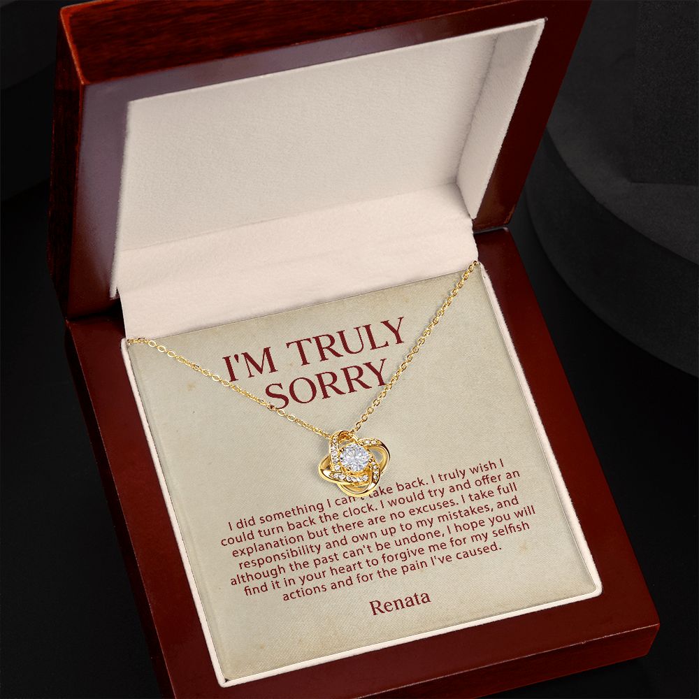 I'm Sorry Gift, Sorry Card, Apology Necklace, Sorry Gift Wife, Sorry Gift Girlfriend, Sorry Gift Friend, Forgive me Jewelry, Sorry Partner JWSN110638 (Custom)