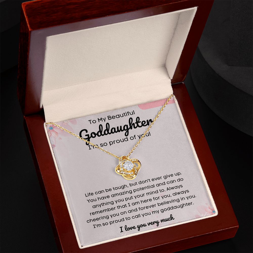 Heartfelt Goddaughter Gift from Godmother - Necklace with Message Card - Meaningful Infinity Necklace to Show Your Love