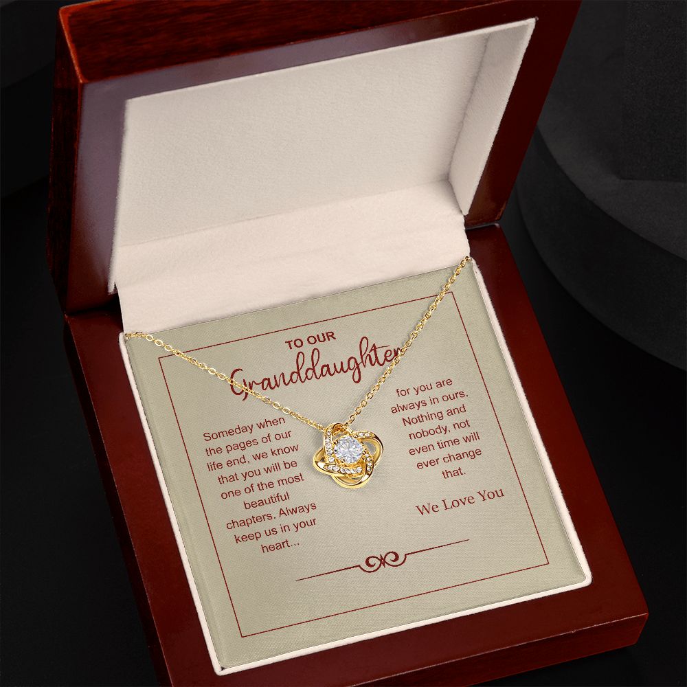 To Our Granddaughter, Love Knot Necklace ttstore-0712-1x11 B0BPBGMB79