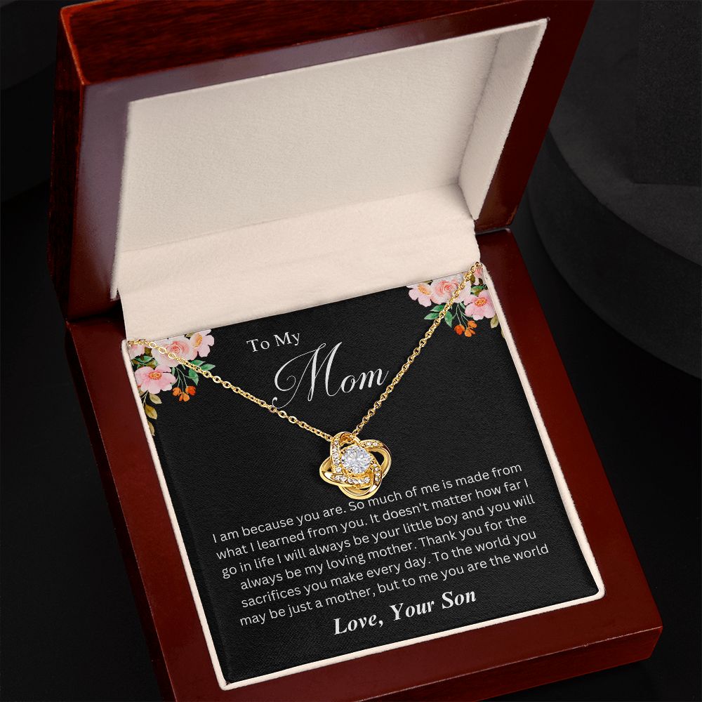 To my Mom Necklace, Love Knot Necklace, Mom Necklace from Son B0BY8QQ6YK