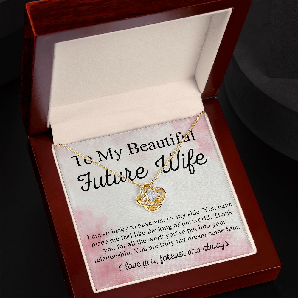 To My Future Wife Love Knot Necklace B0B7L747H4