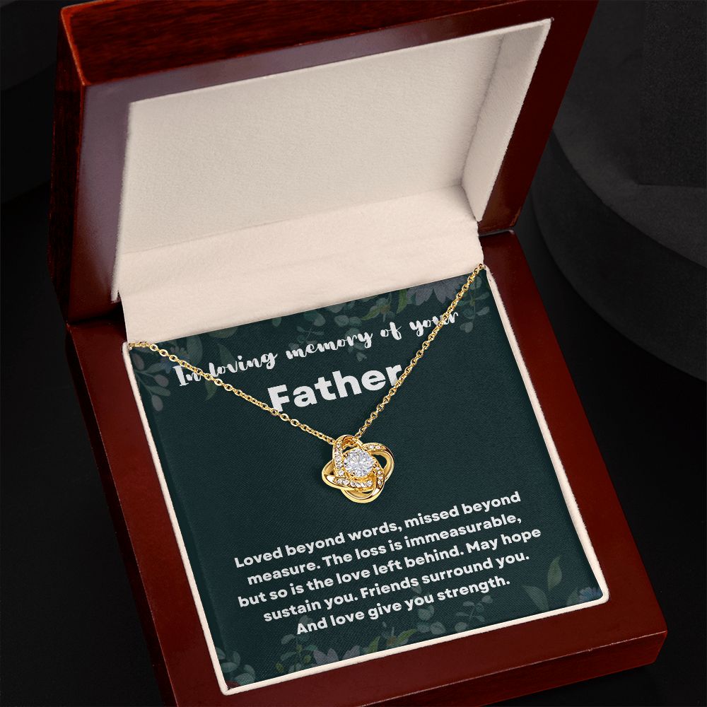 Loss of Father Sympathy Gift - In Loving Memory Necklace for Daughter or Son