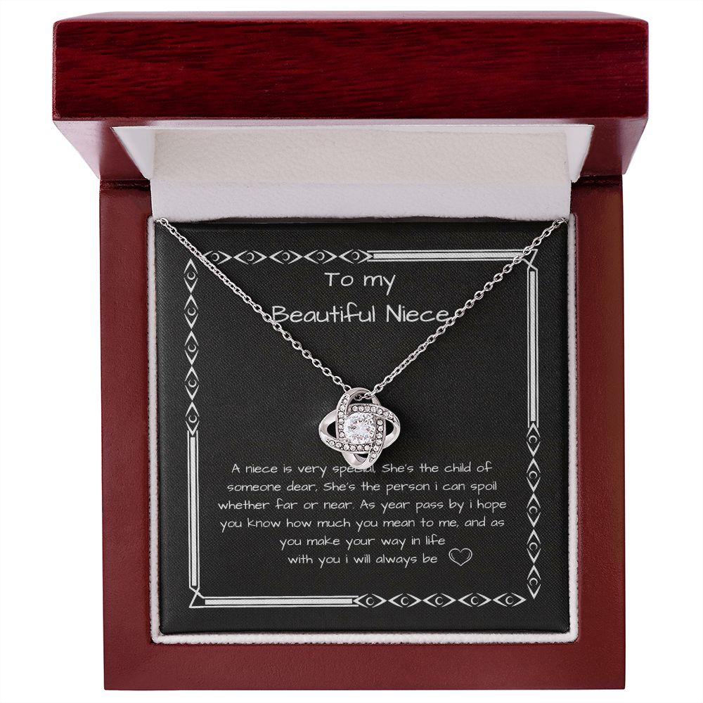 The Love Knot Necklace Gift for Niece from aunt, Niece Birthday Gift W8-TN0E-8LIJ B09MF4RKRP