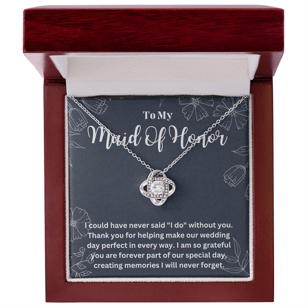Maid of Honor Necklace - A Token of Appreciation - A Thoughtful Gift for the Bride's Right-Hand Woman-