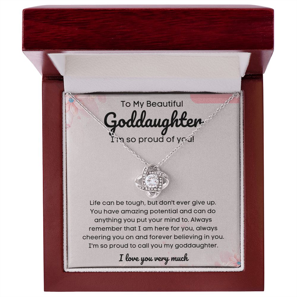 Heartfelt Goddaughter Gift from Godmother - Necklace with Message Card - Meaningful Infinity Necklace to Show Your Love