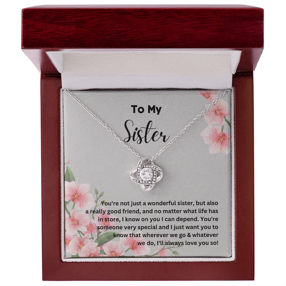 Sisters Necklace with Sentimental Message Card - Thoughtful Gift for Sister - Meaningful Gift for Sisters from Sister