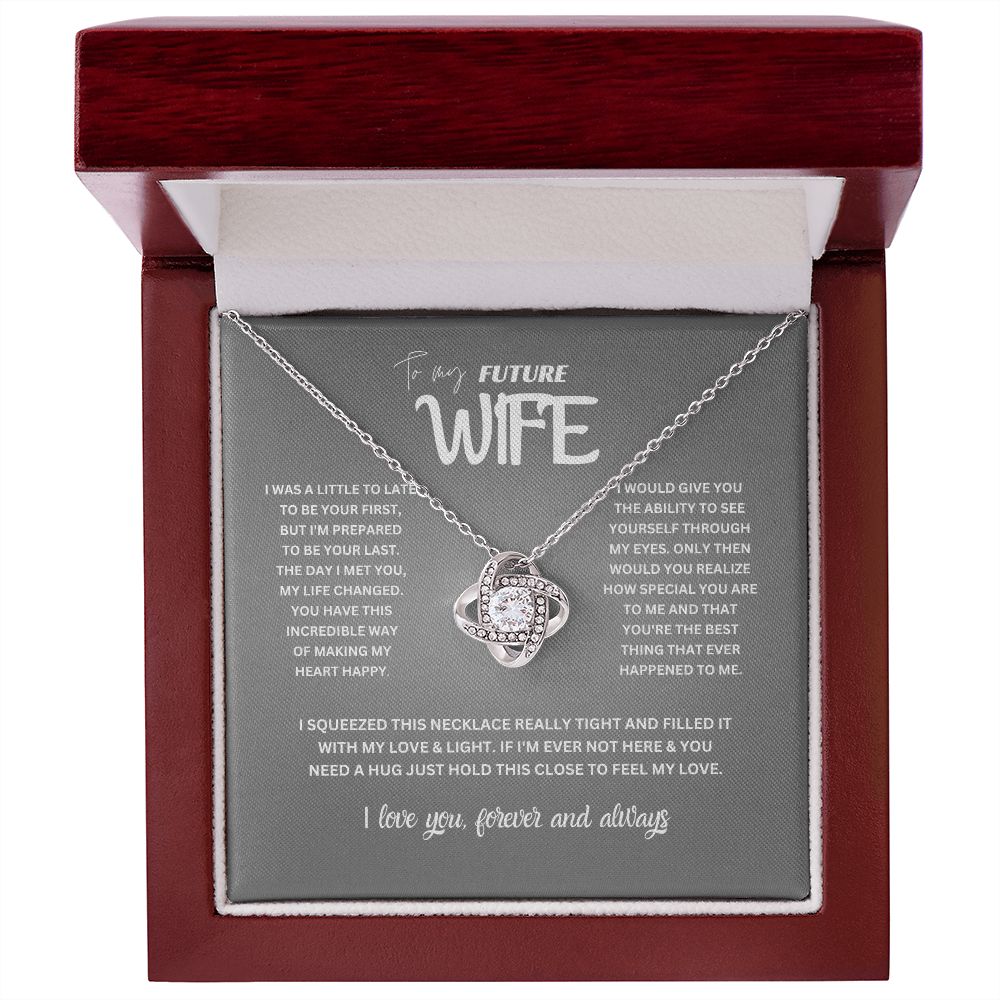 To My Beautiful Future Wife Necklace - A Thoughtful Gift for Your Fiancé | Unique Message Card Included"