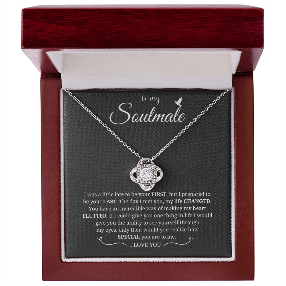 To My Soulmate Necklace for Women: A Beautiful Reminder of Your Love, Couples Gifts Necklace, Birthday Christmas Jewelry Romantic Gifts For My Wife SNJW23-270205