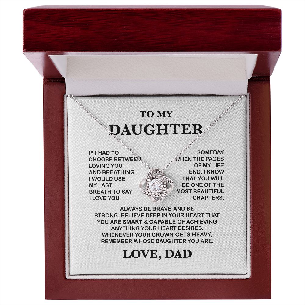 To My Daughter Necklace from Dad, Birthday Gifts For Daughter Necklace,  Gifts For Daughter From Dad,