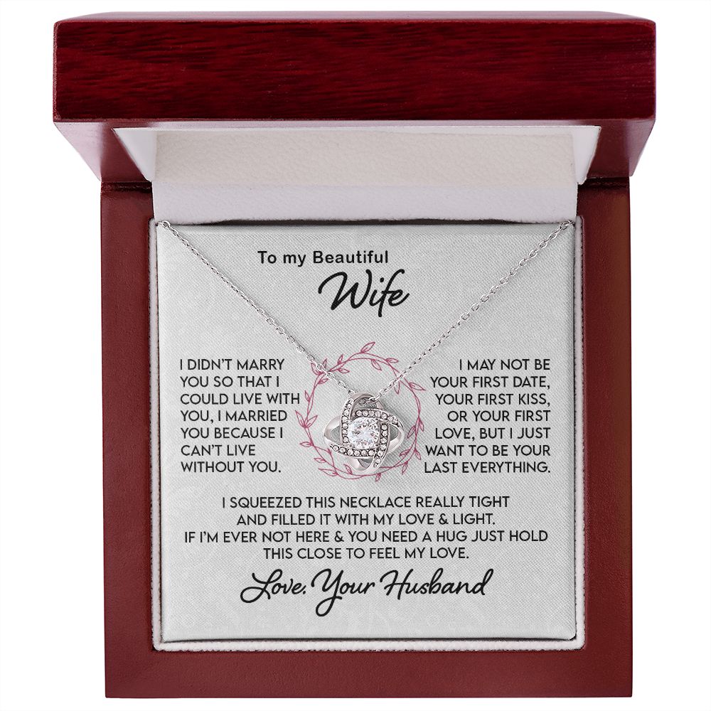Necklace Gift for Wife - I Can't Live Without You Necklace B09WLF9MYW