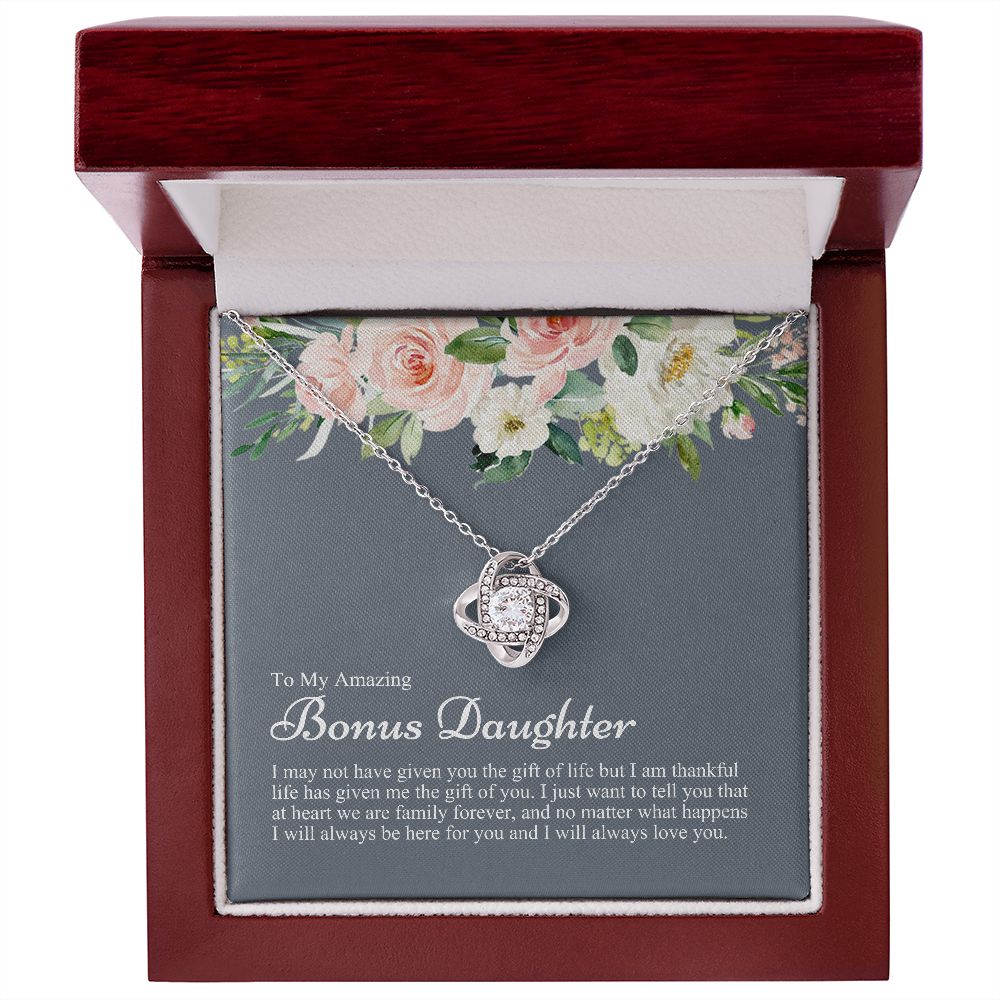 To My Bonus Daughter Necklace, Bonus Daughter Gift, Step Daughter Gift from Stepmom, Step Daughter Gift from Step Dad, Stepdaughter Pendant Necklaces Styles Necklace
