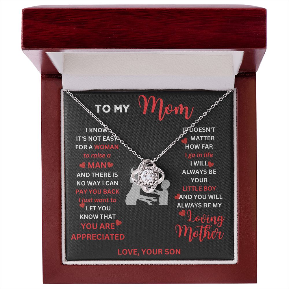 Heartwarming Gifts for Mom from Son – Thoughtful Necklace with Personalized Message Card