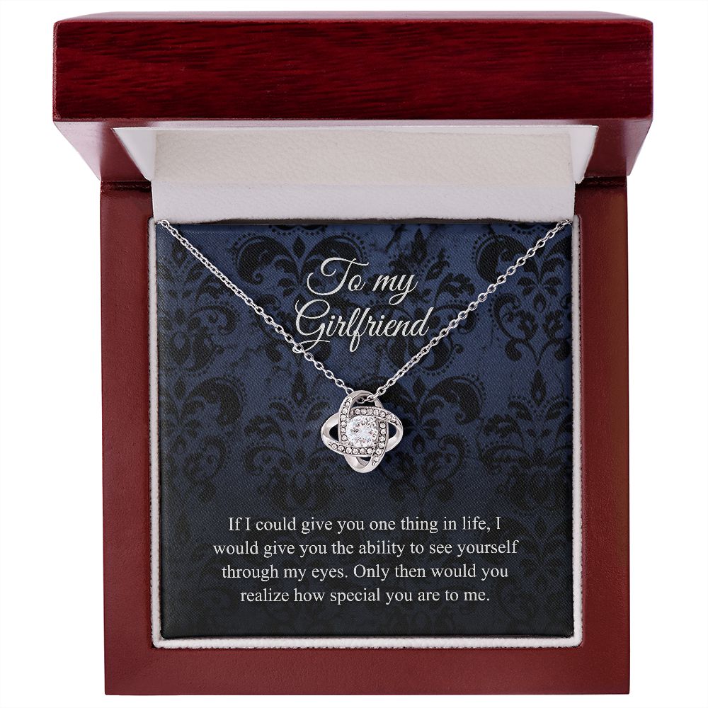 Love Knot Necklace To My Girlfriend Gifts From Boyfriend, B0BQJRQR6N